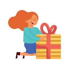 girl with gift box