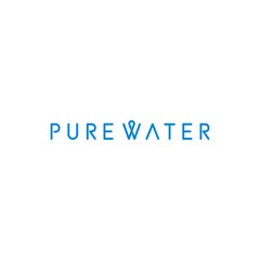 Business name pure water typography nature organic health medical medicine premium business solution Abstract Logo Icon design vector modern minimal style illustration emblem sign symbol logotype