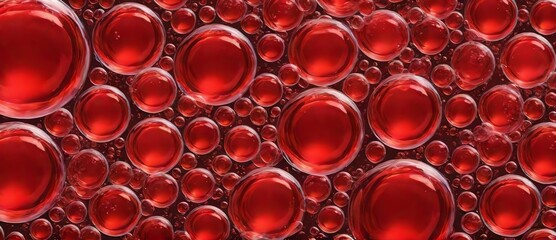 abstract red soap bubbles from Generative AI