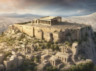 Naklejka premium Parthenon - Athens, Greece - Greek antiquities