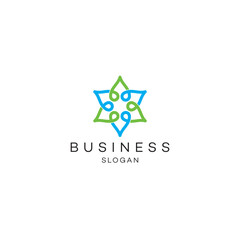 Star motif art embedder links connection heart premium business solution Abstract Logo Icon design vector modern minimal style illustration emblem sign symbol logotype