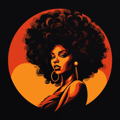 Elegância em Cores: Celebrando a Beleza Afro no Dia da Consciência Negra, IA Generativa - obrazy, fototapety, plakaty