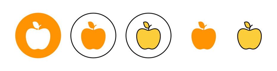 Apple icon set for web and mobile app. Apple sign and symbols for web design.