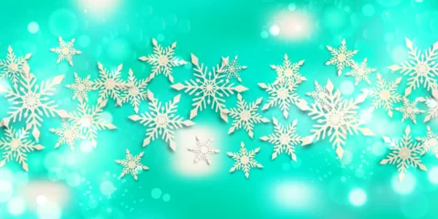 Fotobehang Koraalgroen クリスマス　雪　冬　風景　背景