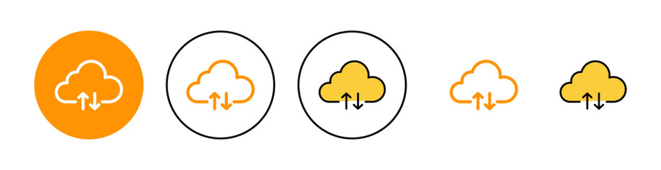 Cloud icon set for web and mobile app. cloud sign and symbol