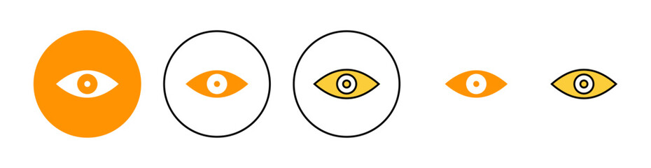 Eye icon set for web and mobile app. Eye sign and symbol. Look and Vision icon.