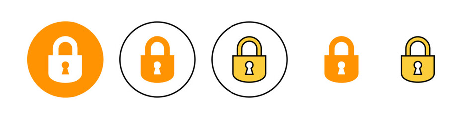 Lock icon set  for web and mobile app. Padlock sign and symbol. Encryption icon. Security symbol