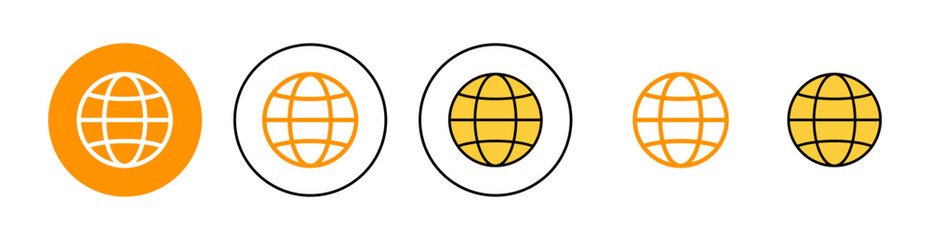 Web icon set for web and mobile app. go to web sign and symbol. web click icon. Global search icon