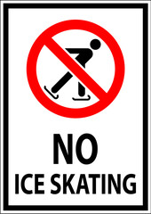 No Ice skating Sign