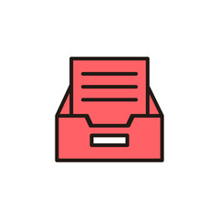 Archive folders icon set illustration. Document vector icon. Archive storage icon.