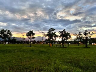 Sunrise with Mountain View at Jogging Track