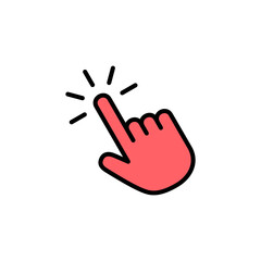 Obraz premium Hand click icon set illustration. pointer sign and symbol. hand cursor icon