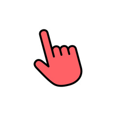 Obraz premium Hand cursor icon set illustration. cursor sign and symbol. hand cursor icon clik