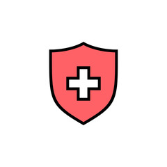 Obraz premium Health insurance icon set illustration. Insurance document sign and symbol