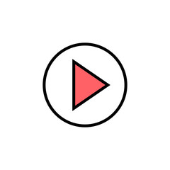 Play Icon set illustration. Play button sign and symbol