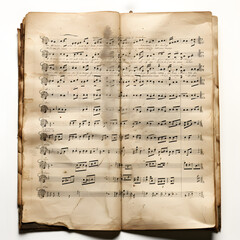 old and vintage plain sheet music manuscript