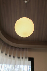 Modern ceiling lamps light bulbs ball shape decoration for home and living on the wall. Building interior contemporary.