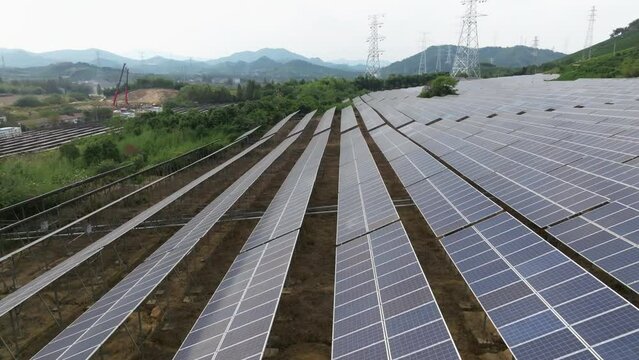 solar power station in mountain