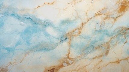 Beige Marble with Aquamarine Horizontal Background. Abstract stone texture backdrop. Bright natural material Surface. AI Generated Photorealistic Illustration.