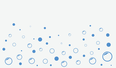 cute blue bubble background template