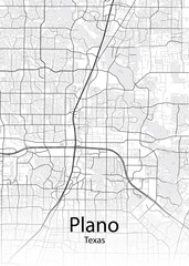 Fototapeta na wymiar Plano Texas minimalist map