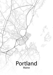 Portland Maine minimalist map
