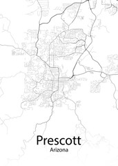 Prescott Arizona minimalist map