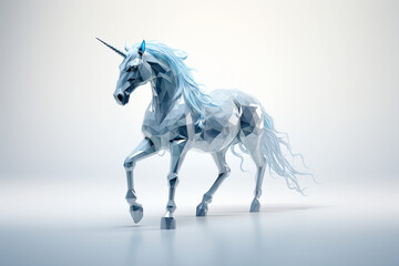 Obraz na płótnie Canvas blue unicorn