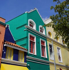 Colourful Dutch Colonial Architecture in Willemstad Curacao