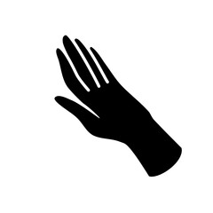 Silhouette Hand Gesture Vector Illustration 