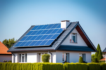 House with solar panels