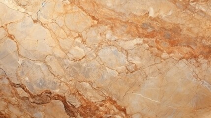 Beige Marble with Copper Patina Horizontal Background. Abstract stone texture backdrop. Bright natural material Surface. AI Generated Photorealistic Illustration.