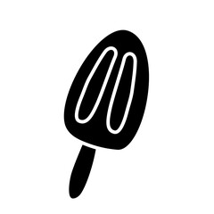 Ice cream Black Icon Vector 