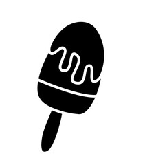 Ice cream Black Icon Vector 