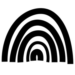 Black Boho Rainbow Cute 