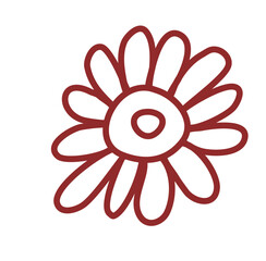 Flower Icon Lines Vector Illustration 