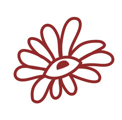 Flower Icon Lines Vector Illustration 