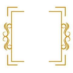 Classic Border Frame Lines Style Vector 