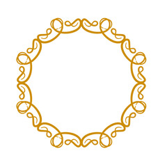 Round Border Frame Mandala Round Ornate vector 