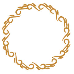 Round Border Frame, Mandala Round Ornate 
