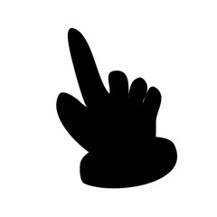 Gesture Hand Silhouette Doodle Vector Illustration 