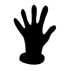 Gesture Hand Silhouette Doodle Vector Illustration 
