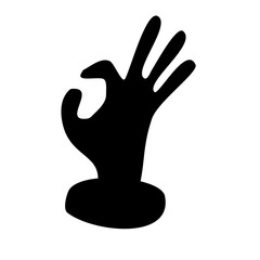 Gesture Hand Silhouette Doodle Vector Illustration 