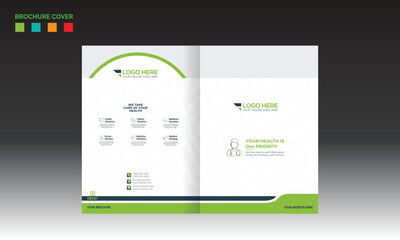 4 colored vector brochure cover design
