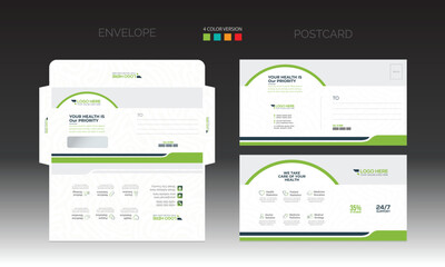 envelope and postcard for any company use