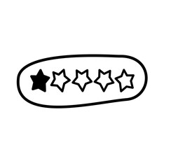Star Rating Lines Vector Illustration