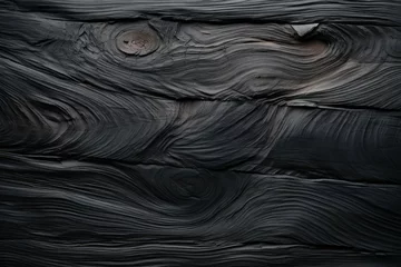 Cercles muraux Texture du bois de chauffage Rough textured uneven surface of burnt wood. Background with copy space