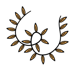 Vine art leaf vector design Illustration