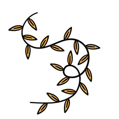 Vine art leaf vector design Illustration
