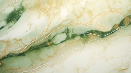 Beige Marble with Green Glass Horizontal Background. Abstract stone texture backdrop. Bright natural material Surface. AI Generated Photorealistic Illustration.